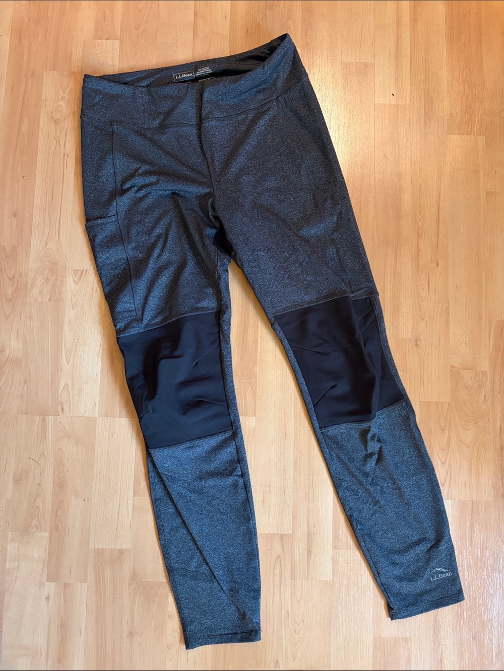 LLBean Black/Charcoal Reinforced Adventure Leggings